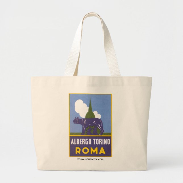 Albergo Torino Large Tote Bag (Front)