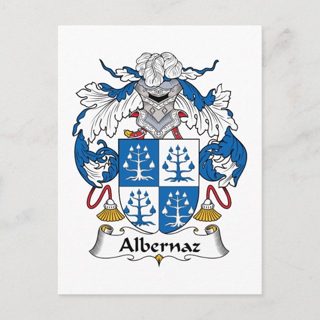 Albernaz Family Crest Postcard (Front)