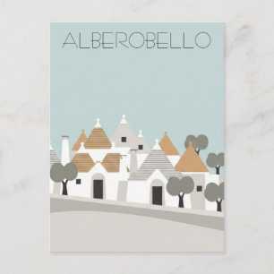 Alberobello Italy Trulli houses Travel Postcard