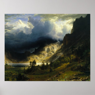 Albert Bierstadt - A Storm in the Rocky Mountains Poster