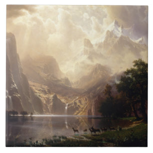 Albert Bierstadt - Among the Sierra Nevada Ceramic Tile