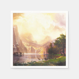 Albert Bierstadt Among the Sierra Nevada Napkin