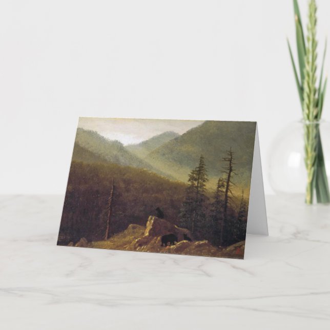 Albert Bierstadt, Bears in the Wilderness Card (Front)