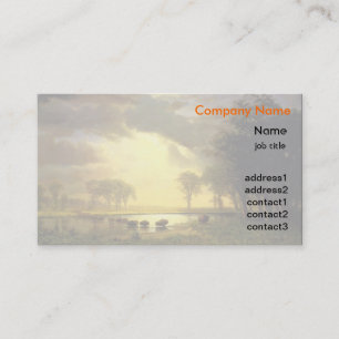 Albert Bierstadt  fine art -The Buffalo Trail Business Card