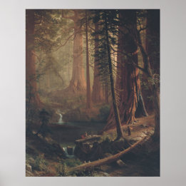 Albert Bierstadt Giant Redwood Trees of California Poster