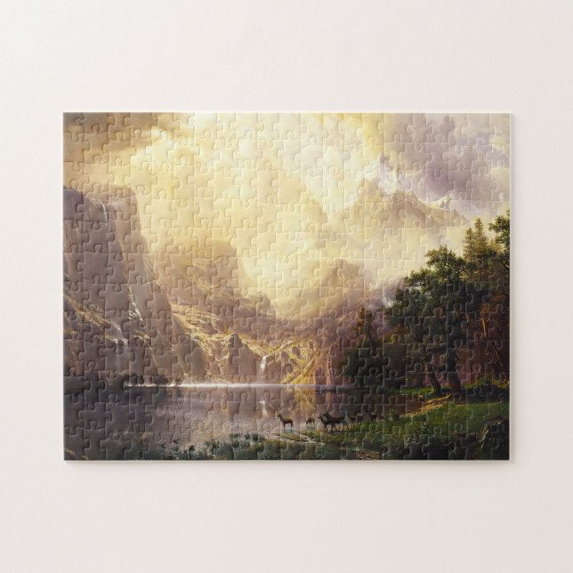 Albert Bierstadt In The Mountains Puzzle (Horizontal)
