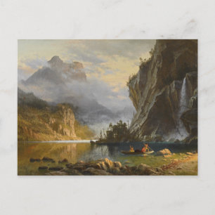 Albert Bierstadt - Indians Spear Fishing Postcard