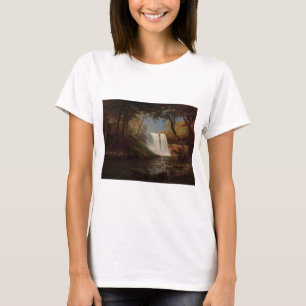 Albert Bierstadt Painting Forest Waterfall Destiny T-Shirt