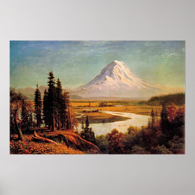 Albert Bierstadt painting, Mount Rainier, Poster (Front)