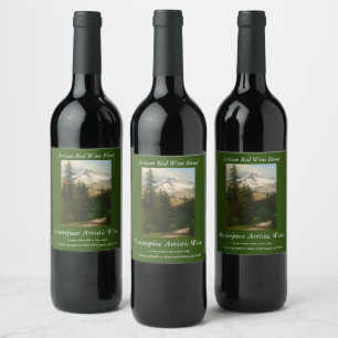 Albert Bierstadt Painting Snow in the High Country Wine Label