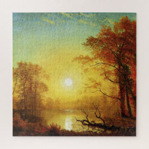 Albert Bierstadt painting, Sunrise, Jigsaw Puzzle