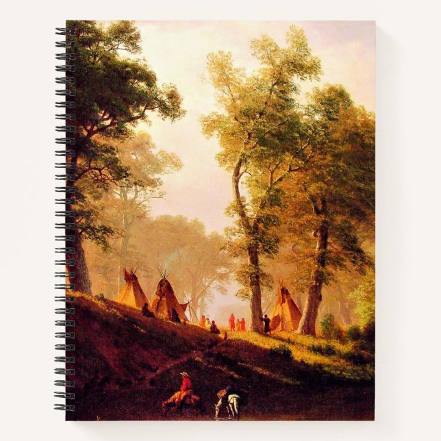 Albert Bierstadt painting, The Wolf River Kansas Notebook (Front)