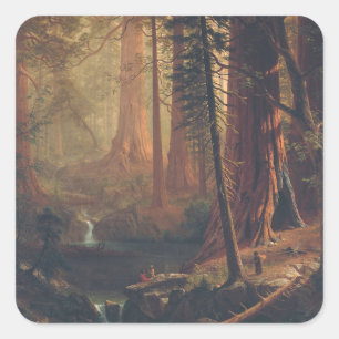 Albert Bierstadt - Redwood Trees Square Sticker