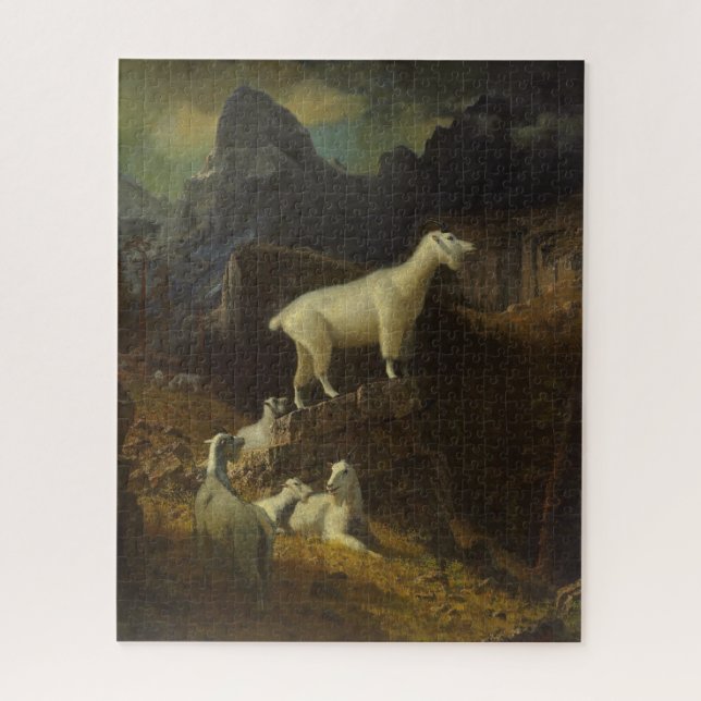 Albert Bierstadt Rocky Mountain Goats Jigsaw Puzzl Puzzle (Vertical)