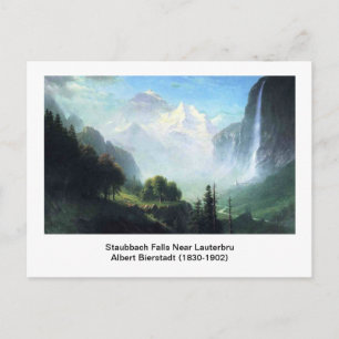 Albert Bierstadt, staubbach falls near lauterbru Postcard