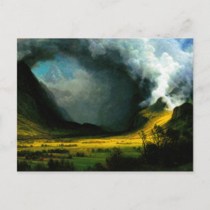 Albert Bierstadt Storm in The Mountains Postcard