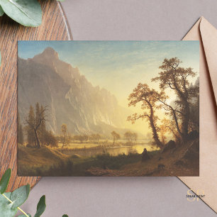 Albert Bierstadt Sunrise Yosemite Valley Painting Postcard