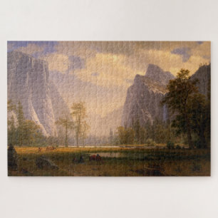albert bierstadt - yosemite valley art painting II Jigsaw Puzzle