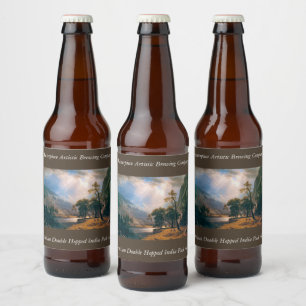 Albert Bierstadt's Half Dome Yosemite Valley, 1870 Beer Bottle Label