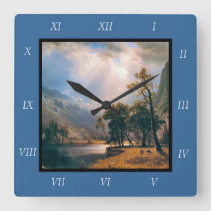 Albert Bierstadt's Half Dome, Yosemite Valley 1870 Square Wall Clock