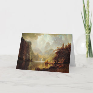 Albert Bierstadt's Painting, In the Mountains 1867 Card