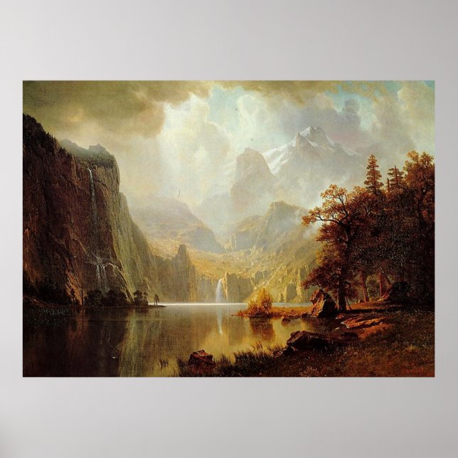 Albert Bierstadt's Painting, In the Mountains 1867 Poster (Front)