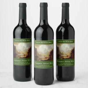 Albert Bierstadt's Painting, In the Mountains 1867 Wine Label