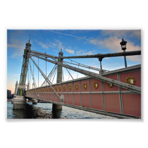 Albert Bridge Chelsea and Battersea London UK Photo Print