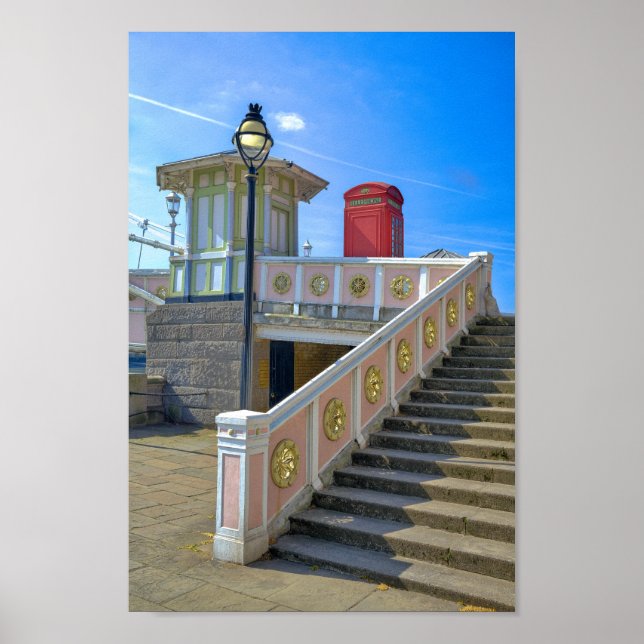 Albert Bridge, London UK 12" x 8" Poster (Front)