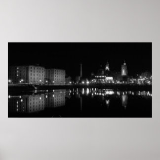 Albert dock B&amp;W Poster