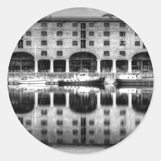 Albert Dock Liverpool Classic Round Sticker (Front)