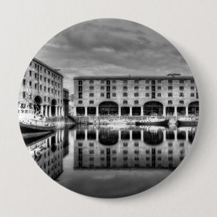 Albert Dock Liverpool Reflections 10 Cm Round Badge