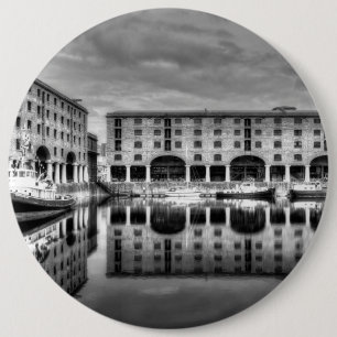 Albert Dock Liverpool Reflections 6 Cm Round Badge