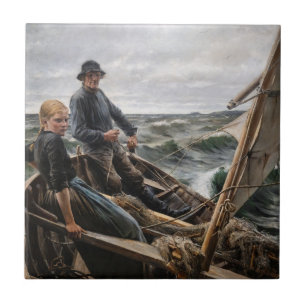 Albert Edelfelt - At Sea Ceramic Tile