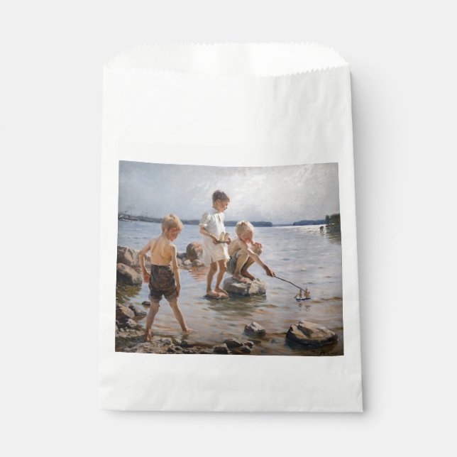 Albert Edelfelt - Boys Playing on the Shore Favour Bag (Front)
