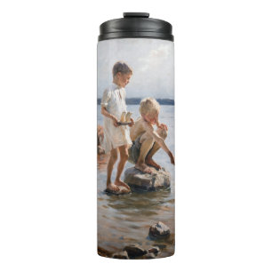 Albert Edelfelt - Boys Playing on the Shore Thermal Tumbler