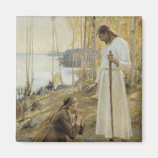 Albert Edelfelt - Christ and Mary Magdalene Magnet (Front)