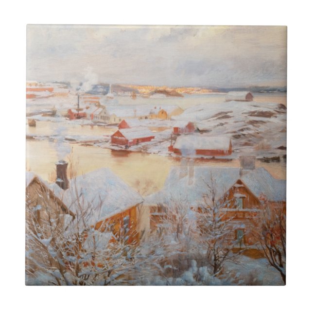 Albert Edelfelt - December Day Ceramic Tile (Front)