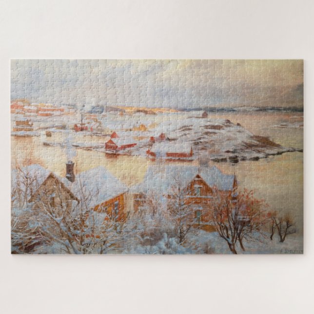 Albert Edelfelt - December Day Jigsaw Puzzle (Horizontal)