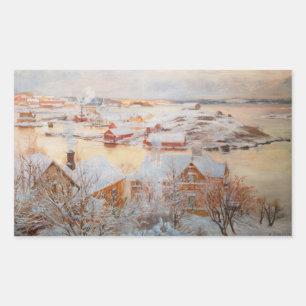 Albert Edelfelt - December Day Rectangular Sticker