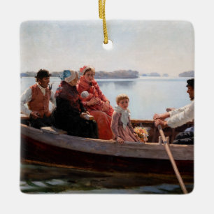 Albert Edelfelt - Going to the Christening Ceramic Ornament