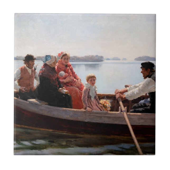 Albert Edelfelt - Going to the Christening Ceramic Tile (Front)