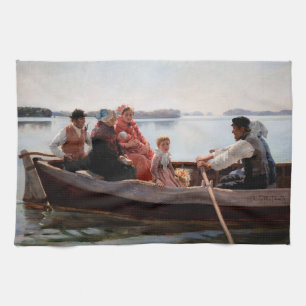Albert Edelfelt - Going to the Christening Tea Towel