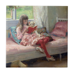 Albert Edelfelt - Good Friends Ceramic Tile