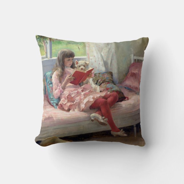 Albert Edelfelt - Good Friends Cushion (Front)