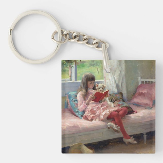 Albert Edelfelt - Good Friends Key Ring (Front)