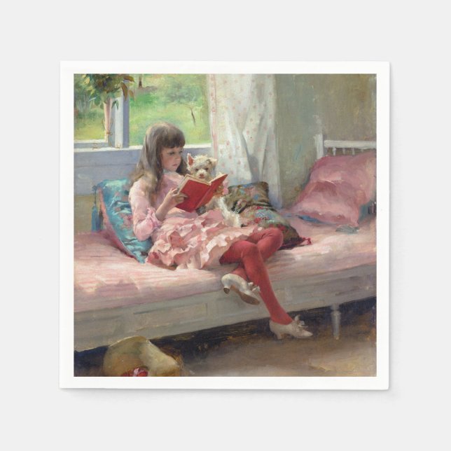 Albert Edelfelt - Good Friends Napkin (Front)