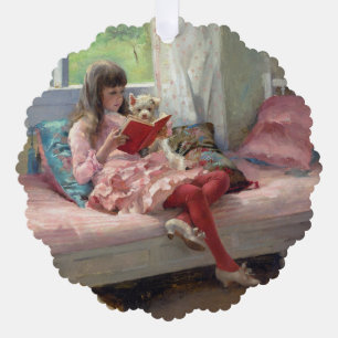 Albert Edelfelt - Good Friends Tree Decoration Card