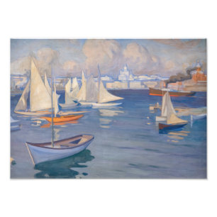 Albert Edelfelt - Harbour in Helsinki Photo Print