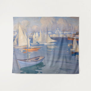 Albert Edelfelt - Harbour in Helsinki Tapestry